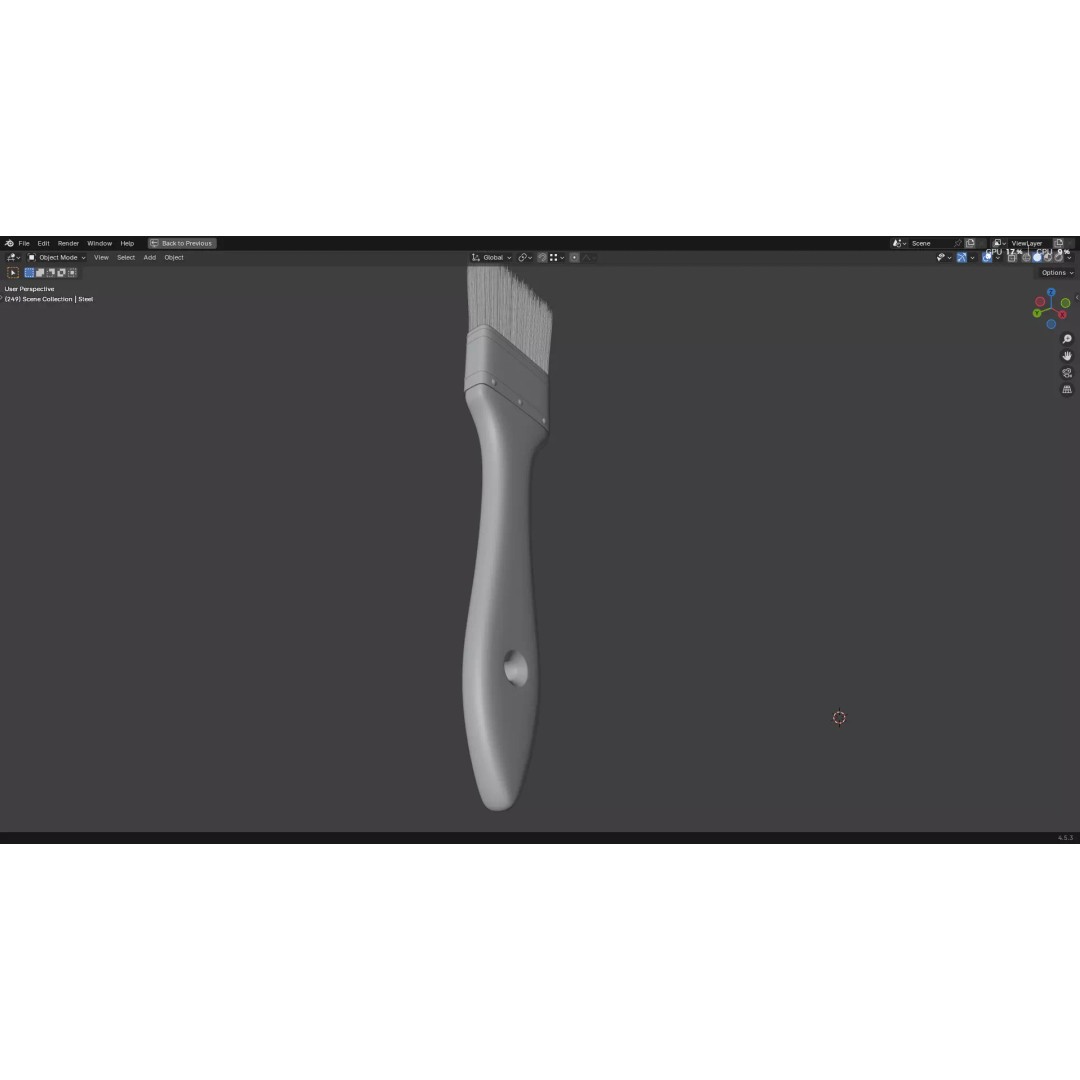 Paint Brush 3D Model – High Poly PBR Asset, FBX, OBJ, Blender - View 16