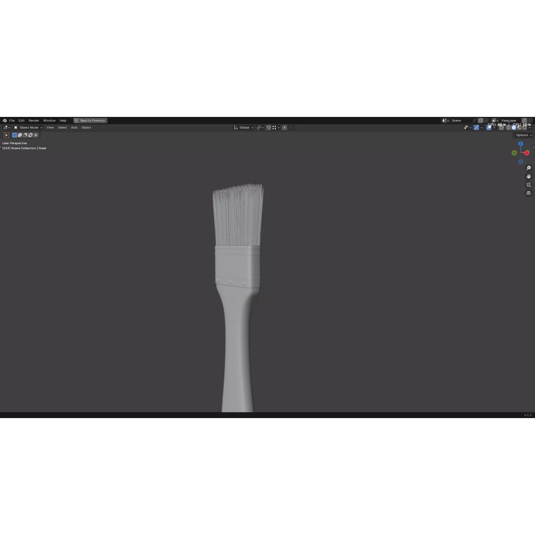 Paint Brush 3D Model – High Poly PBR Asset, FBX, OBJ, Blender - View 17