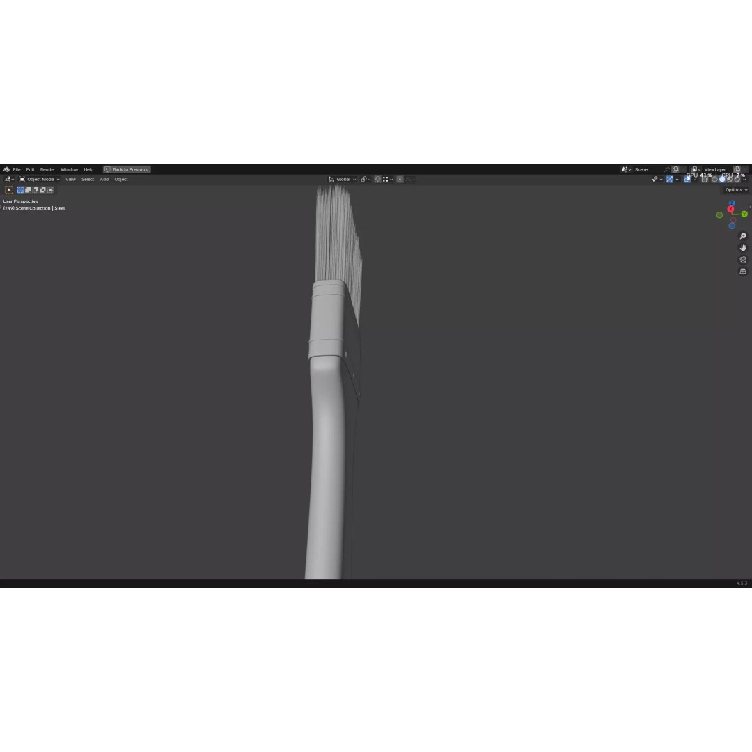 Paint Brush 3D Model – High Poly PBR Asset, FBX, OBJ, Blender - View 21