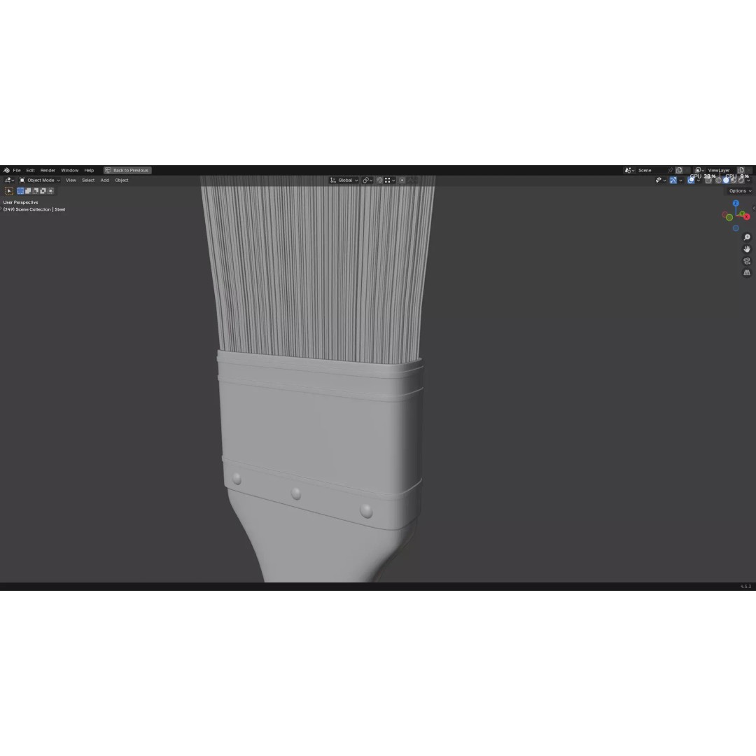 Paint Brush 3D Model – High Poly PBR Asset, FBX, OBJ, Blender - View 30