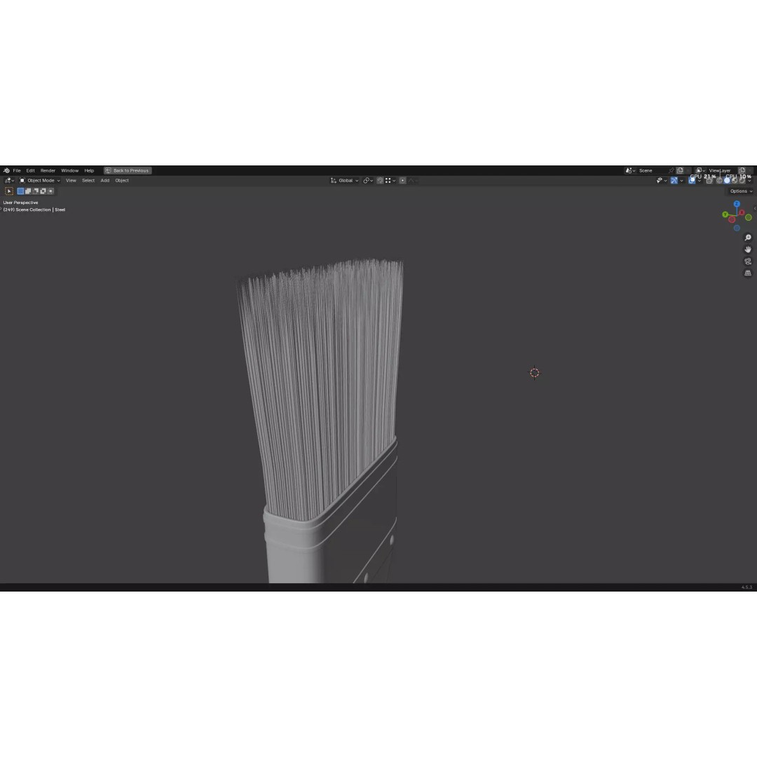 Paint Brush 3D Model – High Poly PBR Asset, FBX, OBJ, Blender - View 31