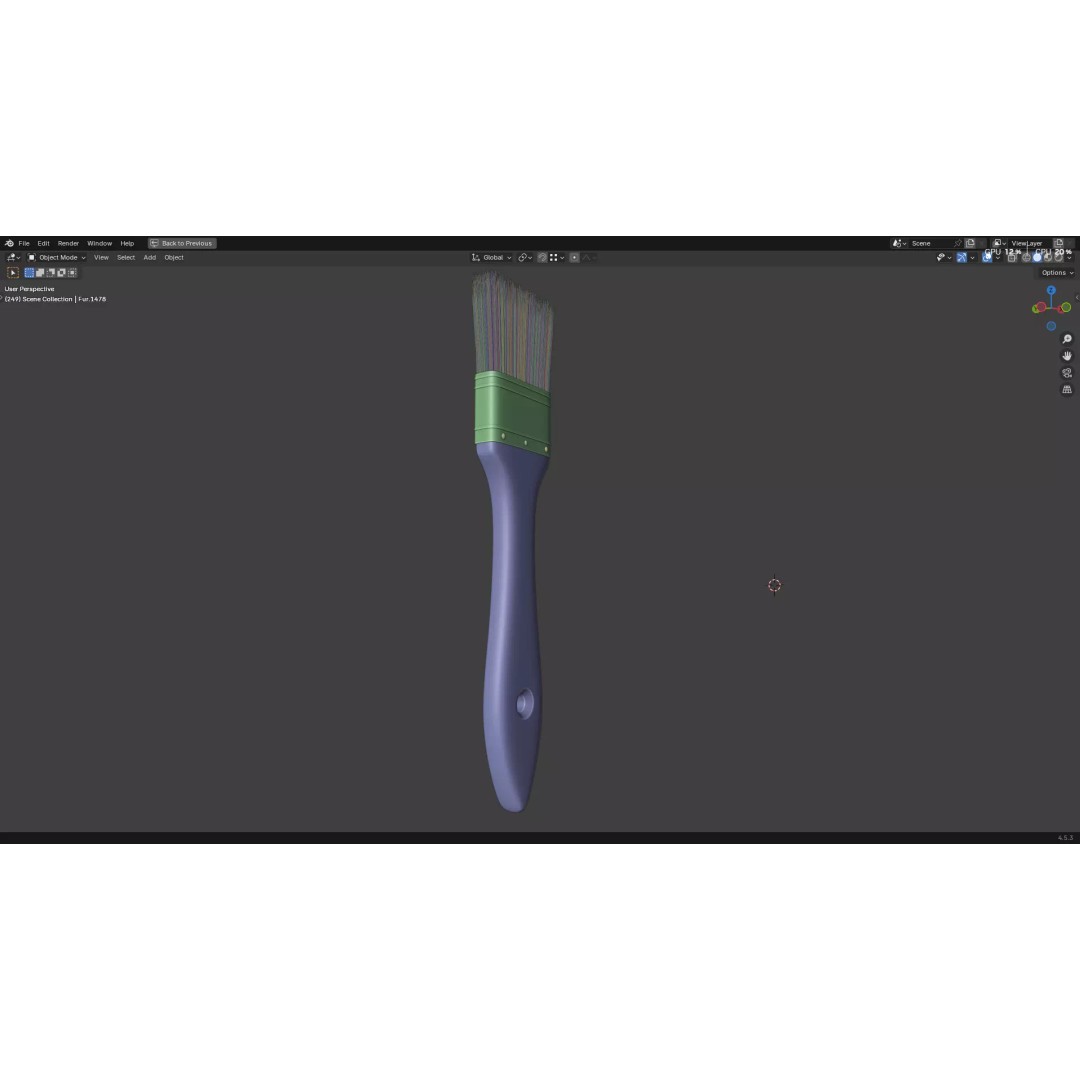 Paint Brush 3D Model – High Poly PBR Asset, FBX, OBJ, Blender - View 48