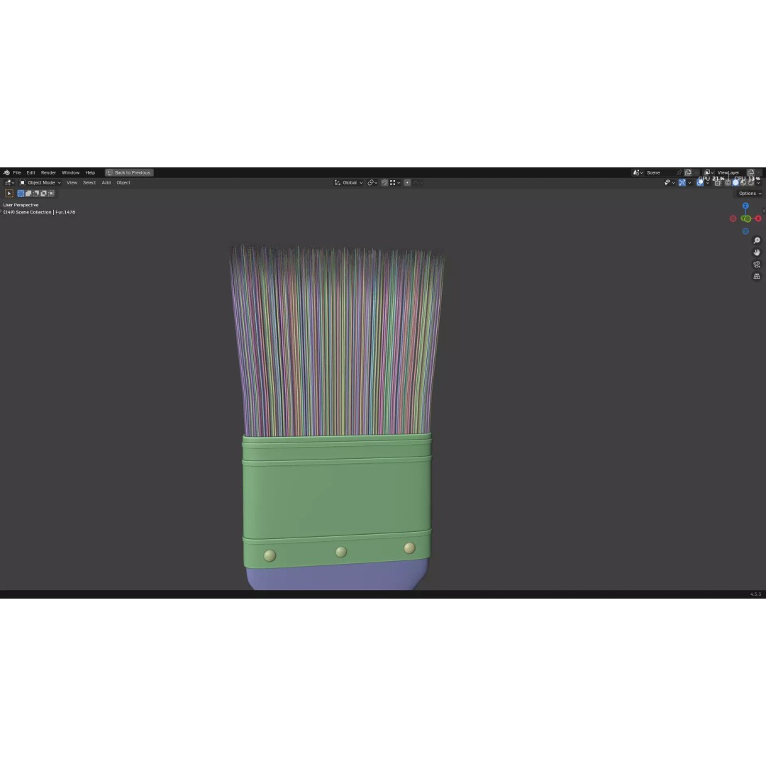 Paint Brush 3D Model – High Poly PBR Asset, FBX, OBJ, Blender - View 49