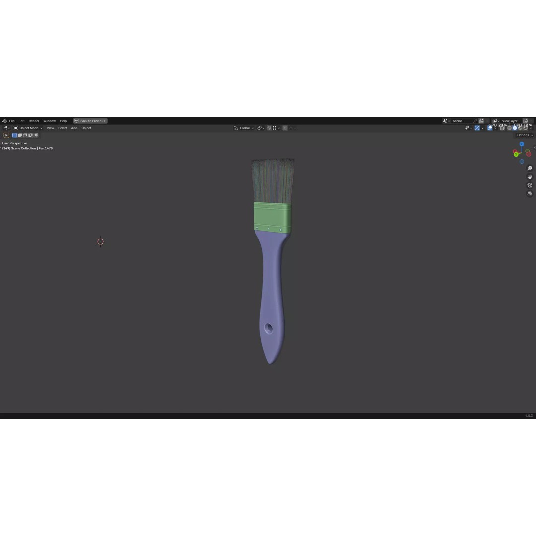 Paint Brush 3D Model – High Poly PBR Asset, FBX, OBJ, Blender - View 52