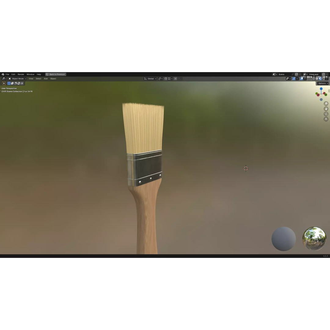 Paint Brush 3D Model – High Poly PBR Asset, FBX, OBJ, Blender - View 8
