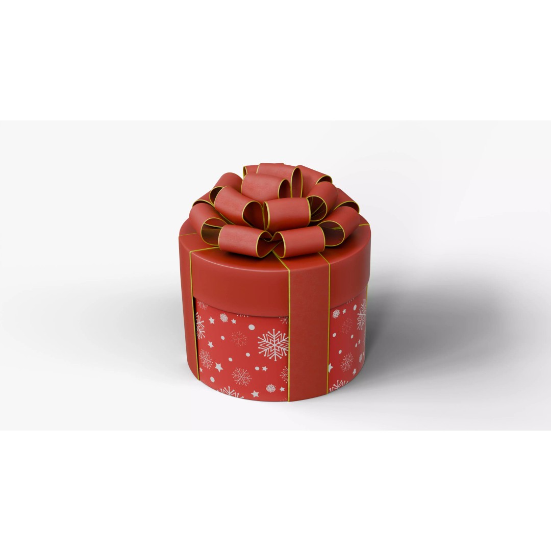 Christmas Gift Box 3D Model – Low Poly Collection for Rendering - View 10