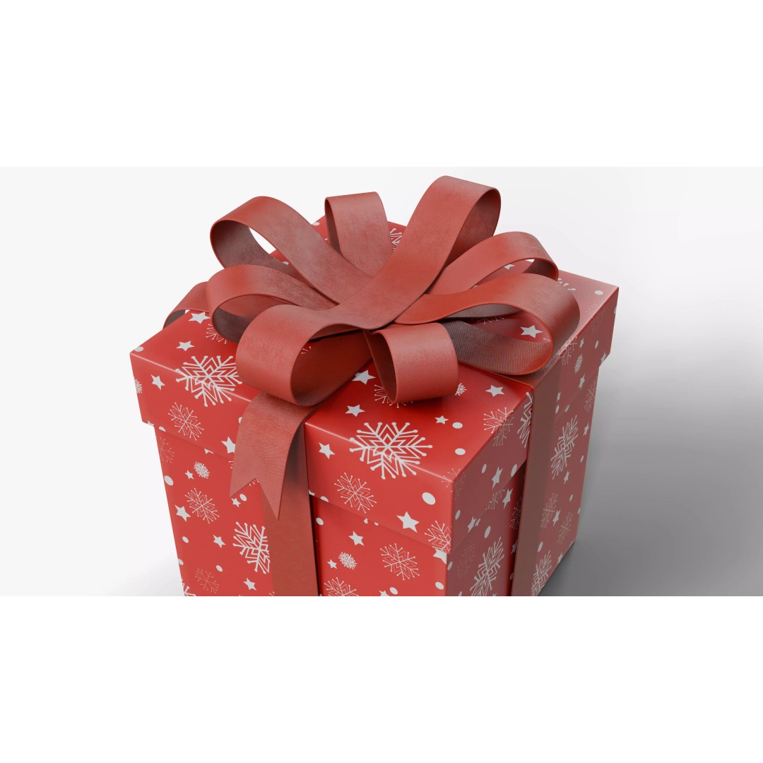 Christmas Gift Box 3D Model – Low Poly Collection for Rendering - View 13