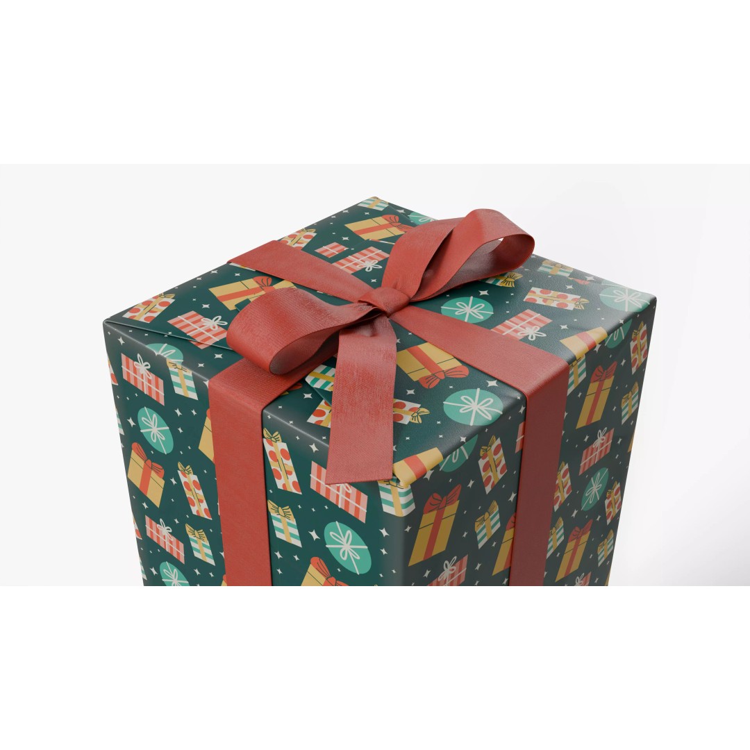 Christmas Gift Box 3D Model – Low Poly Collection for Rendering - View 19