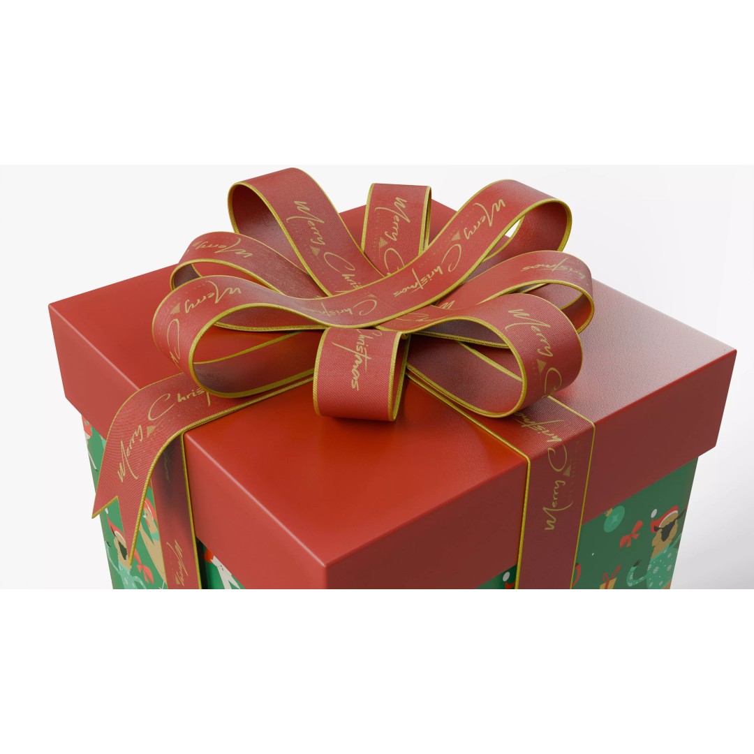 Christmas Gift Box 3D Model – Low Poly Collection for Rendering - View 21