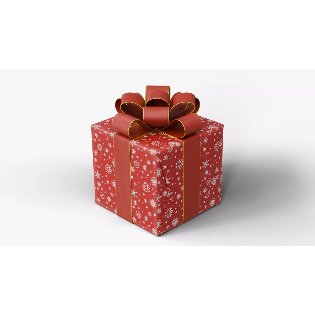 Christmas Gift Box 3D Model – Low Poly Collection for Rendering - View 6