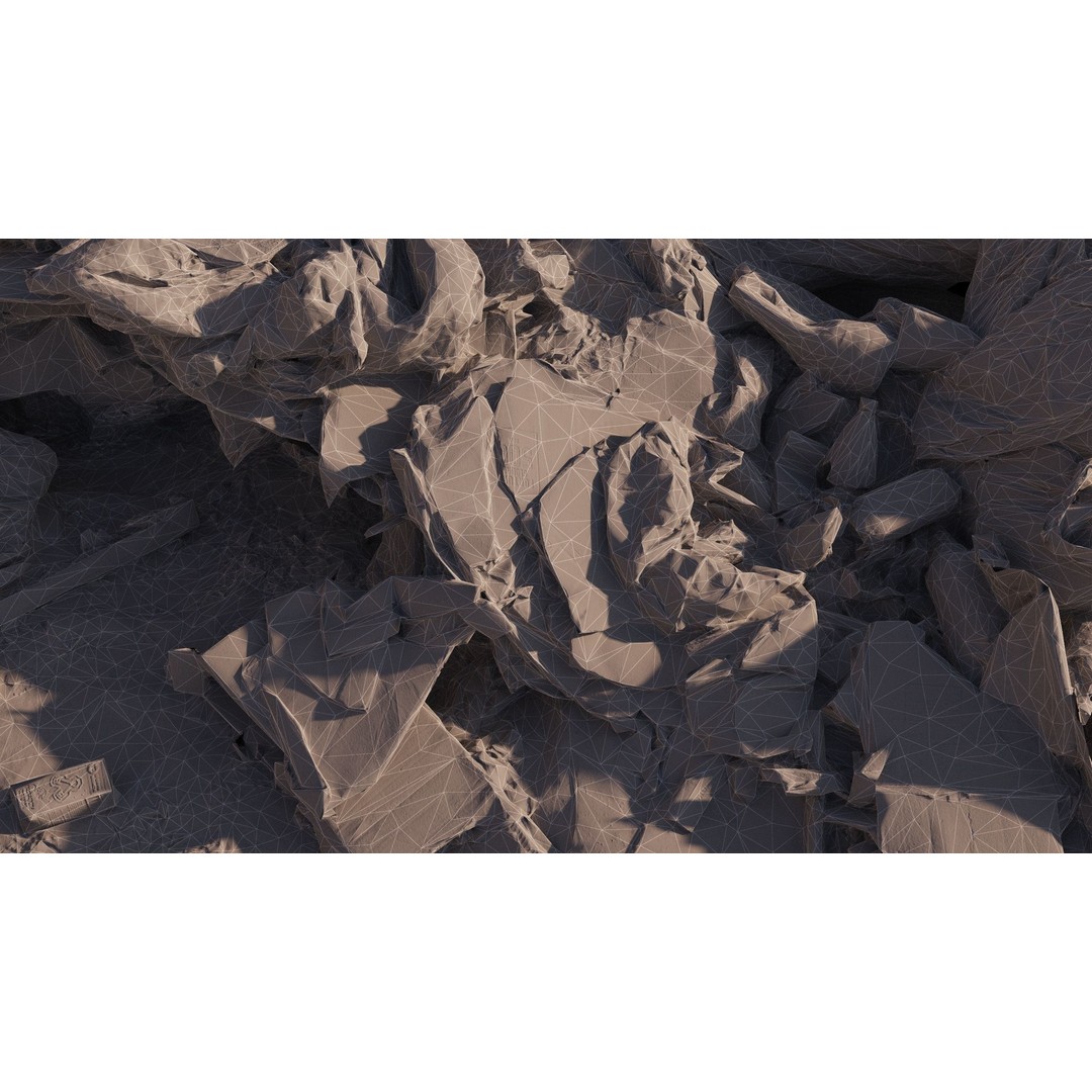 Household and Construction Waste 3D Model – 8K Scanned PBR Asset, FBX