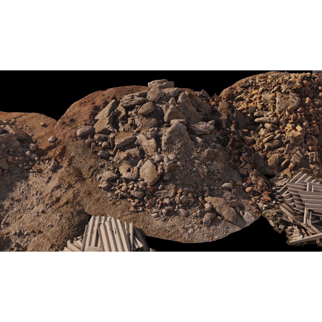 Household and Construction Waste 3D Model – 8K Scanned PBR Asset, FBX - View 14