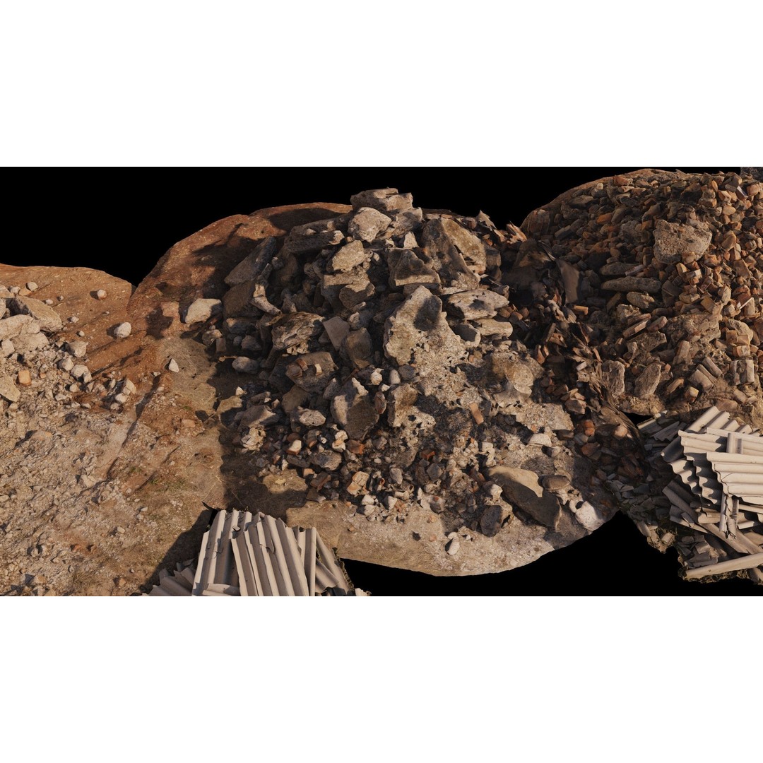 Household and Construction Waste 3D Model – 8K Scanned PBR Asset, FBX - View 15