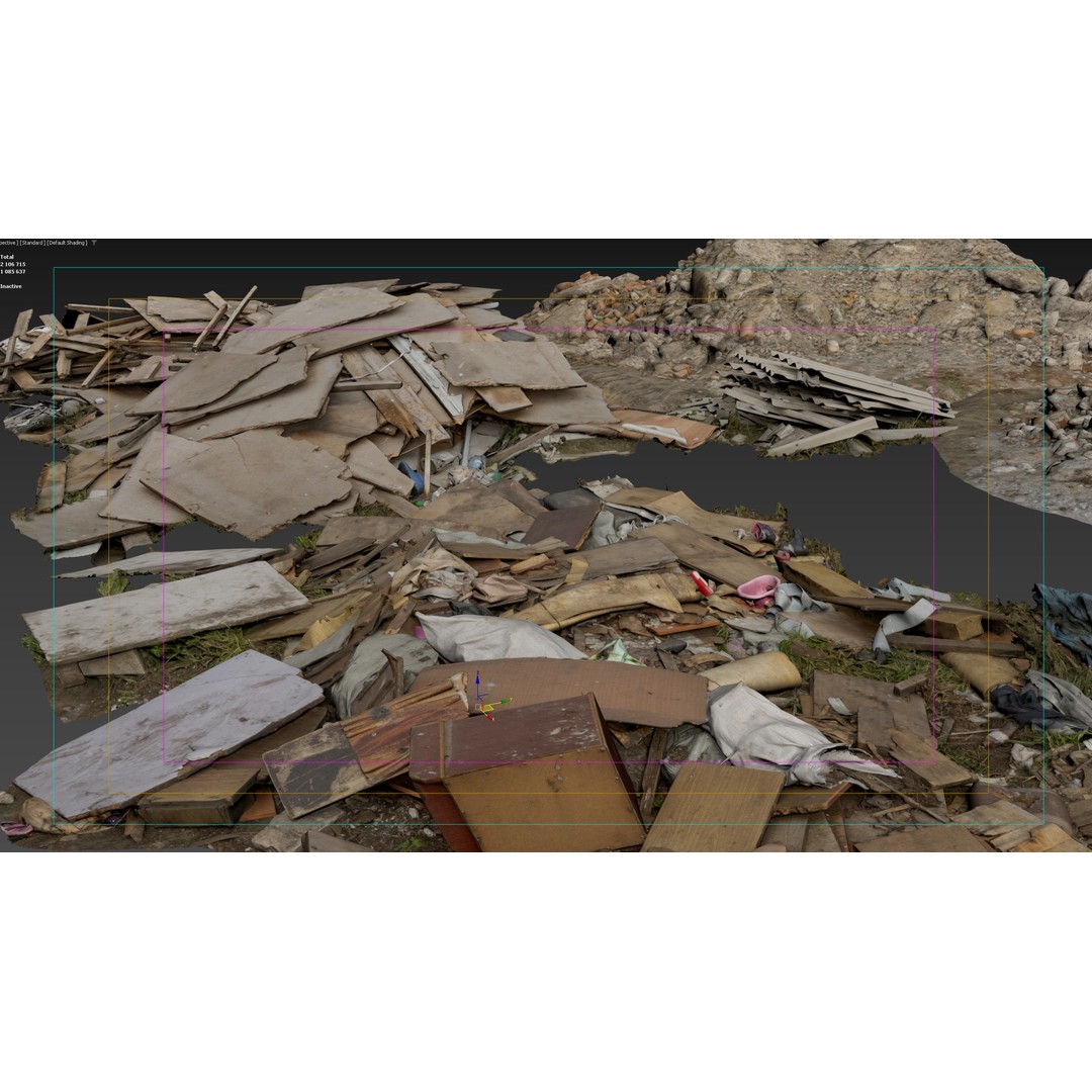 Household and Construction Waste 3D Model – 8K Scanned PBR Asset, FBX - View 27