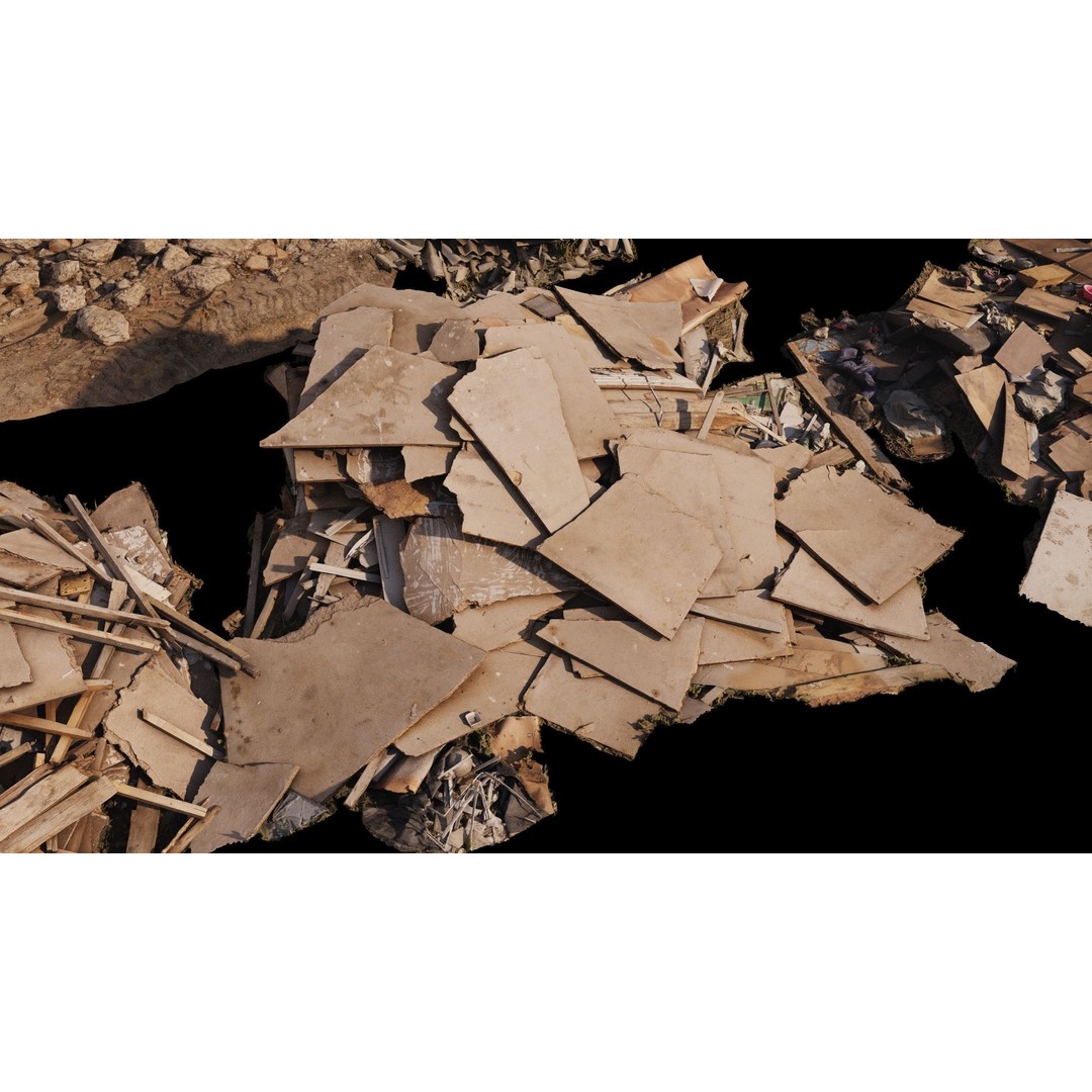 Household and Construction Waste 3D Model – 8K Scanned PBR Asset, FBX - View 5