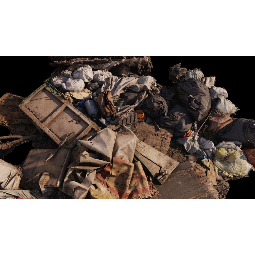 Household and Construction Waste 3D Model – 8K Scanned PBR Asset, FBX - View 9