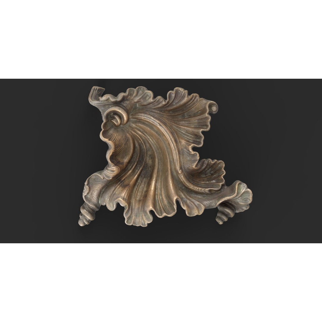 Bronze Ashtray 3D Model – Low Poly Game Ready Asset, FBX - View 2