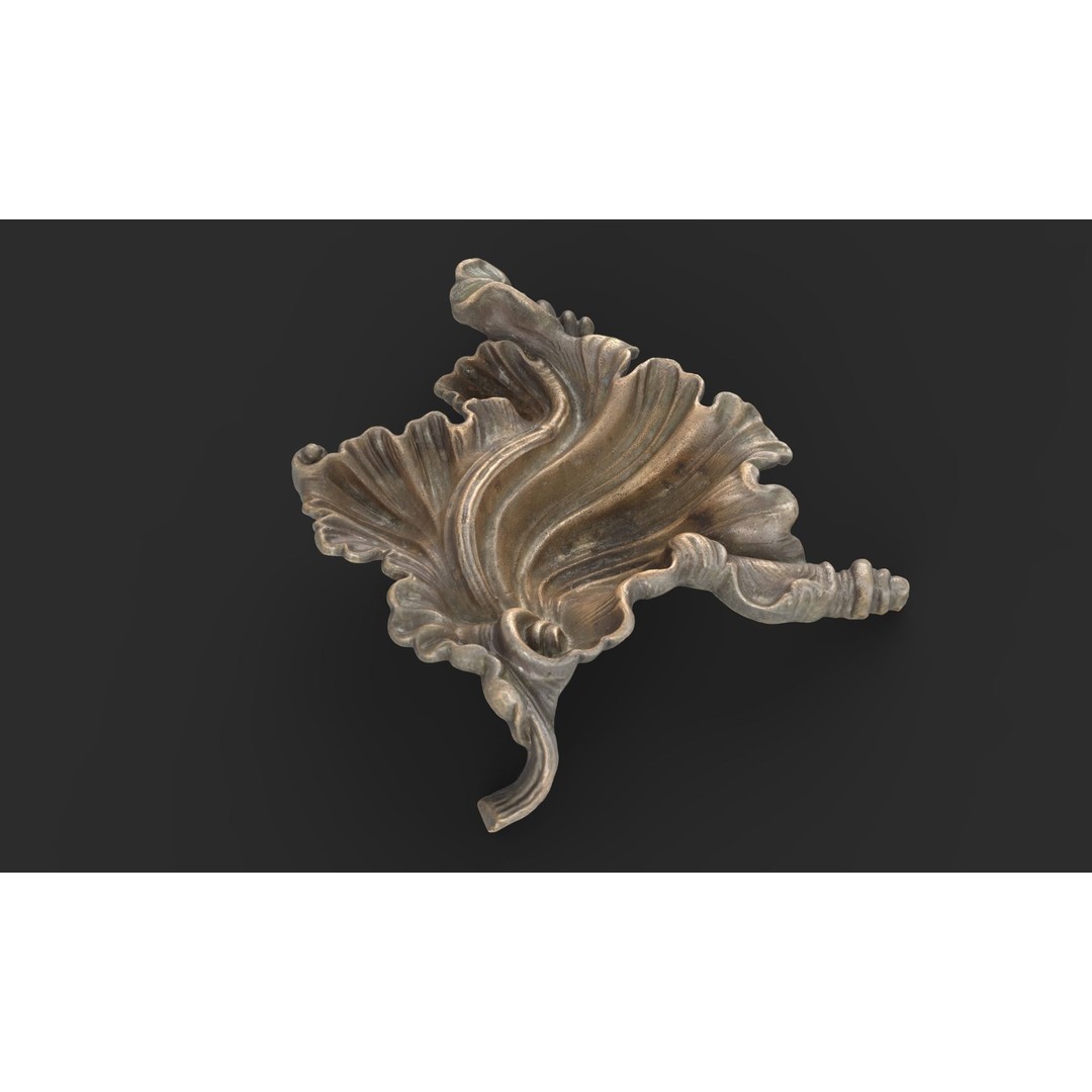 Bronze Ashtray 3D Model – Low Poly Game Ready Asset, FBX - View 3