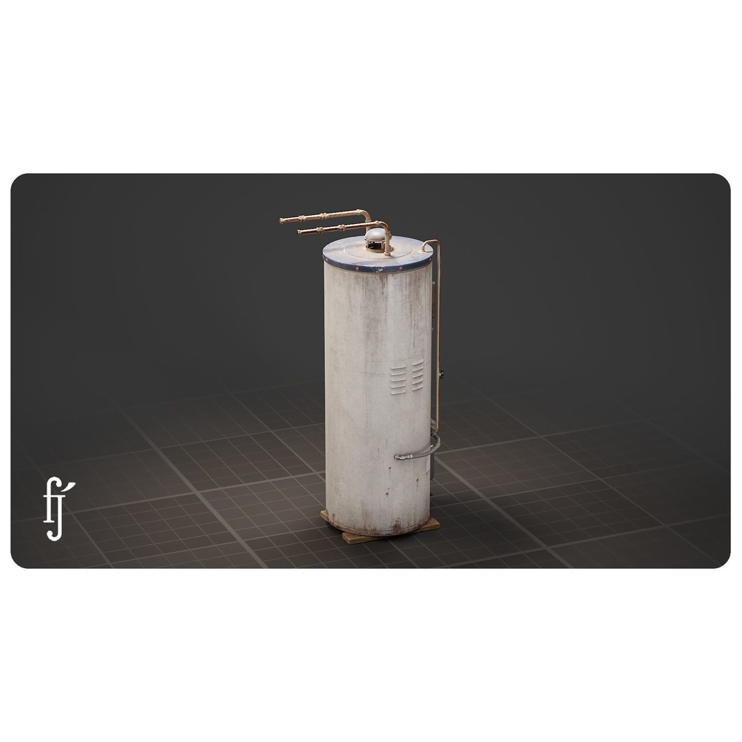 Residential Water Heater 3D Model – High Poly PBR Asset, FBX - View 5
