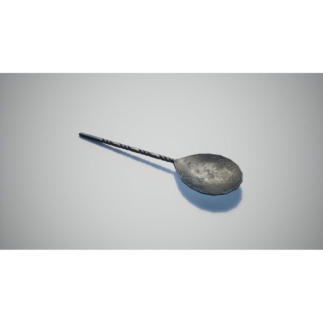 Medieval Cutlery 3D Model – Low Poly Game-Ready Asset, PBR Textures
