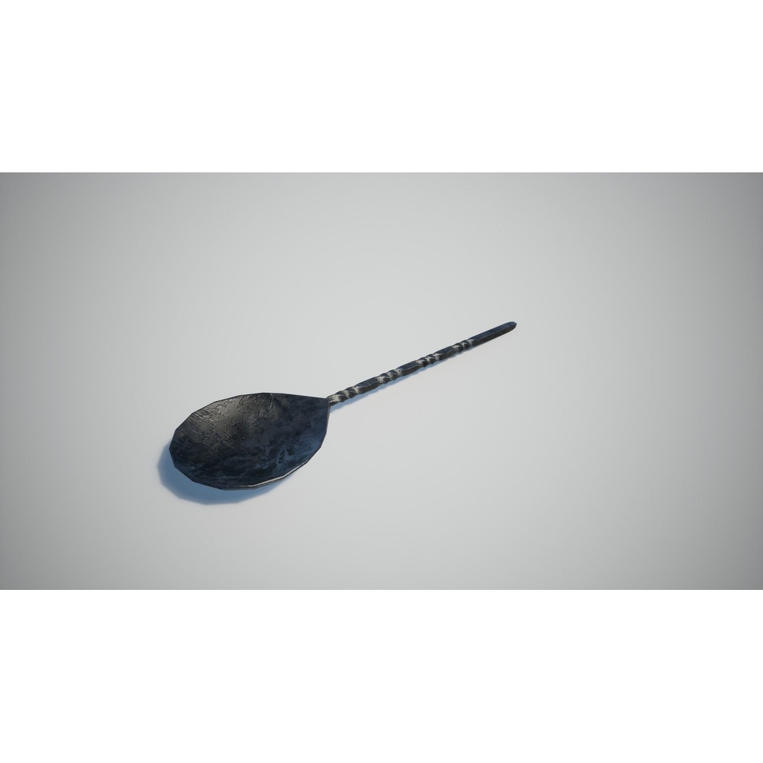 Medieval Cutlery 3D Model – Low Poly Game-Ready Asset, PBR Textures - View 11