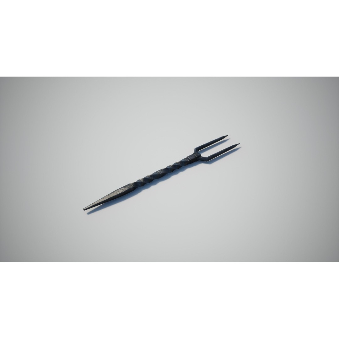 Medieval Cutlery 3D Model – Low Poly Game-Ready Asset, PBR Textures - View 7