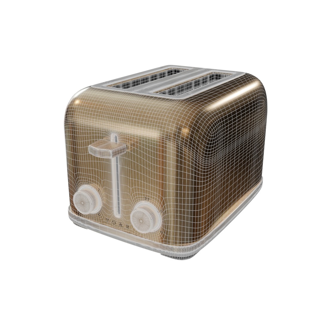 Toaster 3D Model – High-End Kitchenware with PBR Textures, FBX - View 3