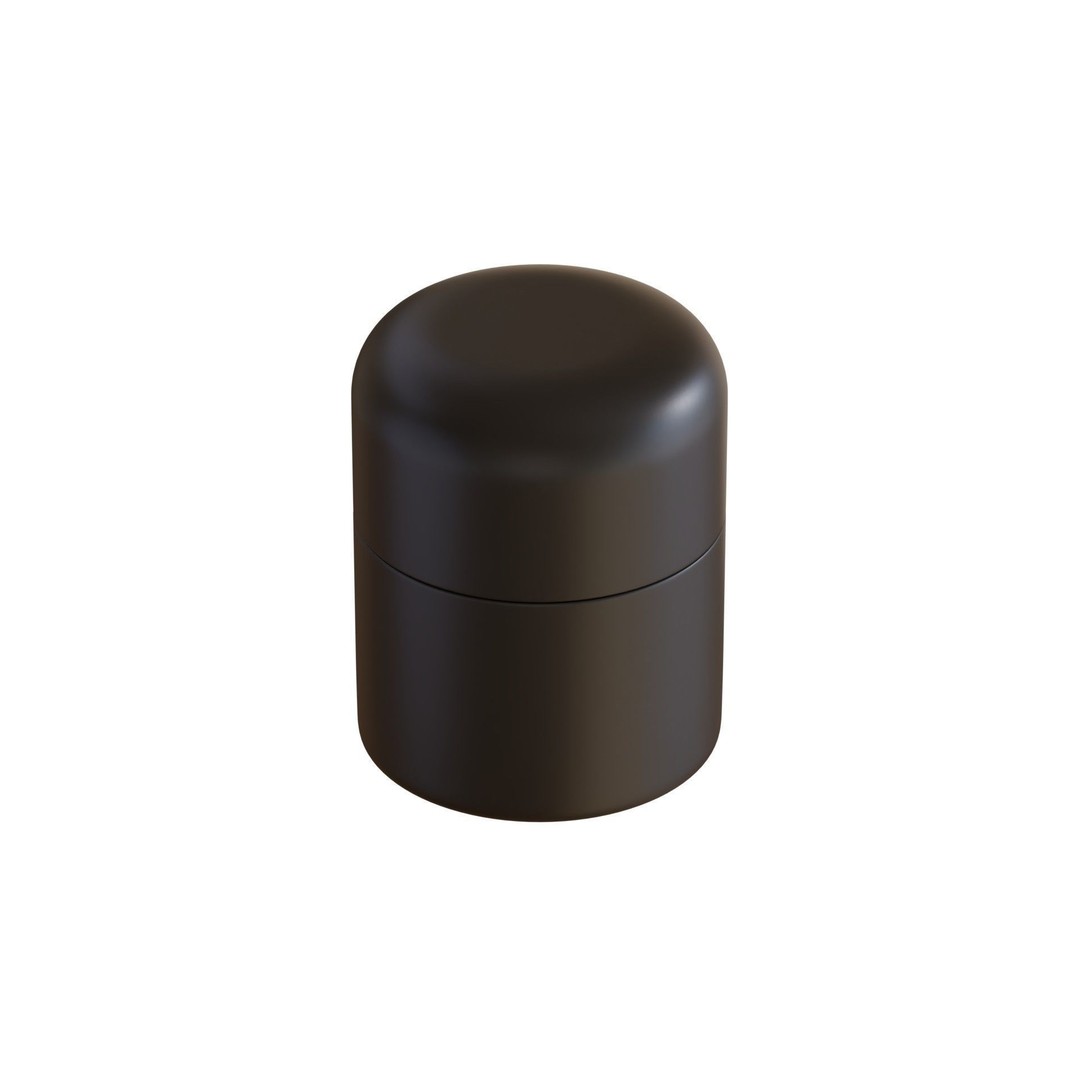 Black Cosmetic Jar 04 3D Model – PBR Textured, FBX Format - View 4