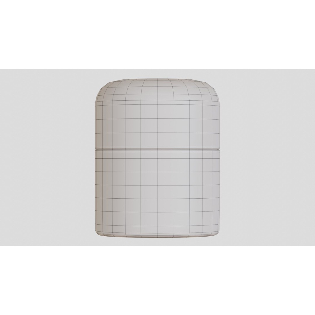 Black Cosmetic Jar 04 3D Model – PBR Textured, FBX Format - View 6