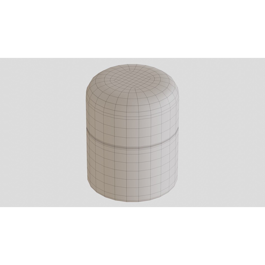 Black Cosmetic Jar 04 3D Model – PBR Textured, FBX Format - View 7