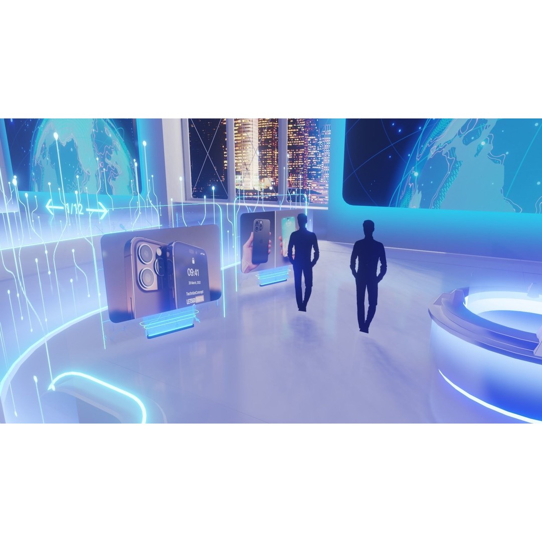 Sci-Fi Exhibition Hall Interior 3D Model – High Poly Game Asset, Blender, FBX - View 12