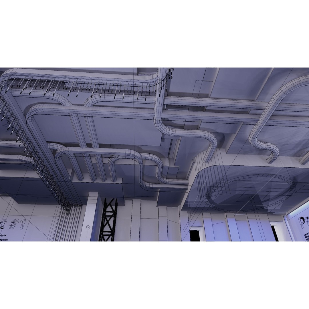 Sci-Fi Exhibition Hall Interior 3D Model – High Poly Game Asset, Blender, FBX - View 15