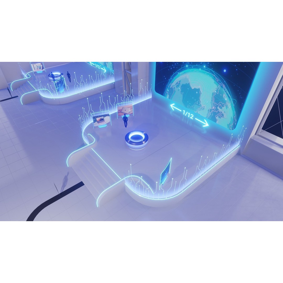 Sci-Fi Exhibition Hall Interior 3D Model – High Poly Game Asset, Blender, FBX - View 6