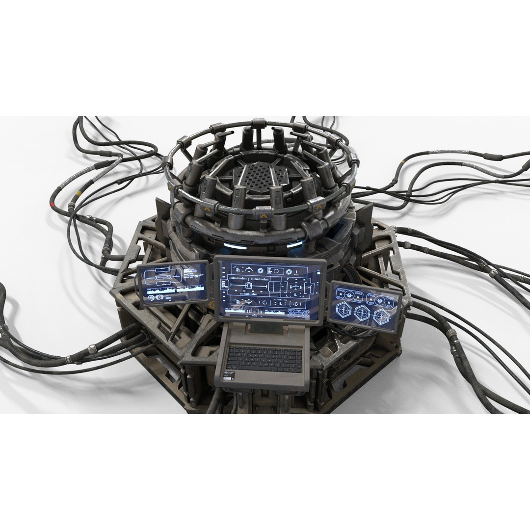Nuclear Reactor 3D Model – Low Poly PBR Game Asset, FBX - View 4
