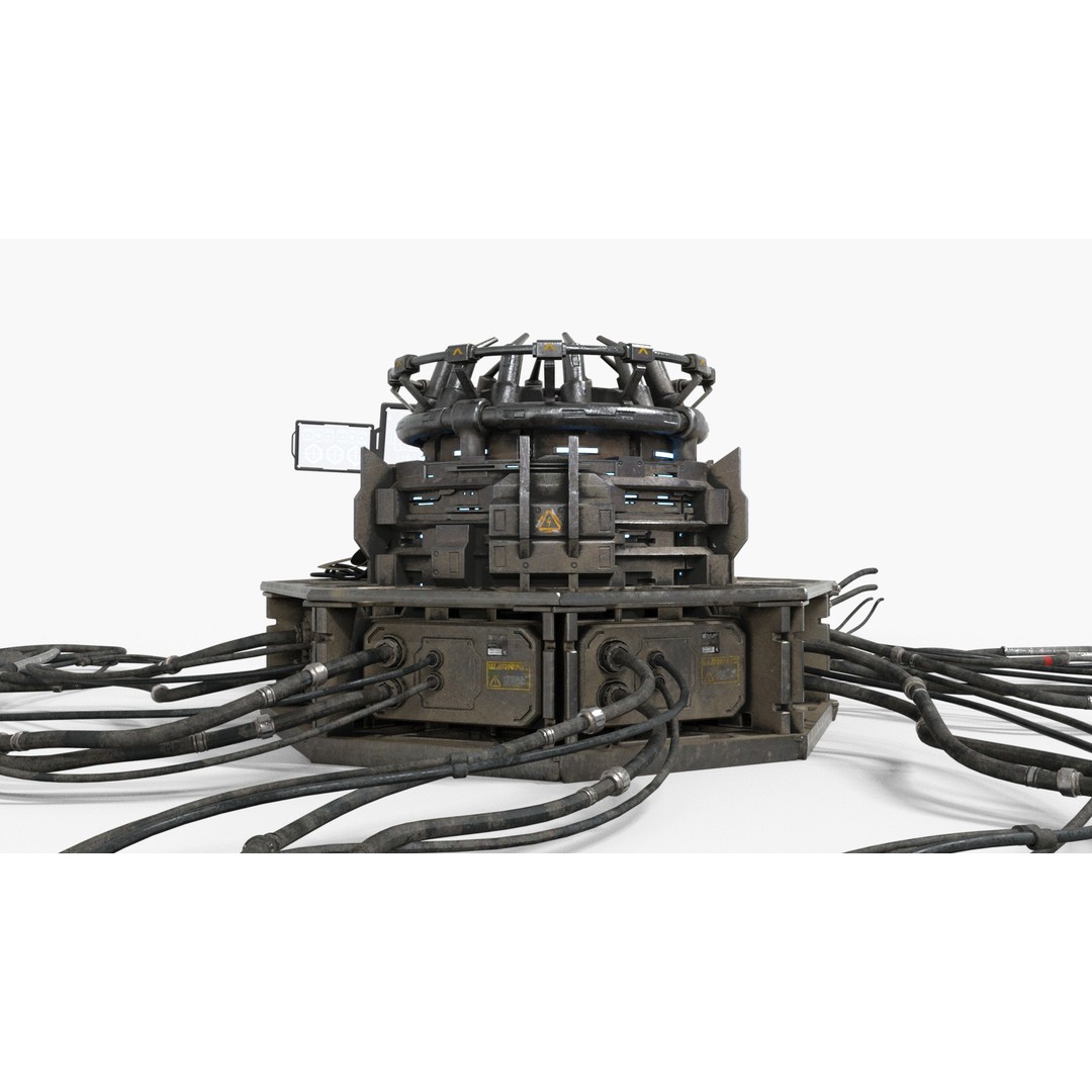 Nuclear Reactor 3D Model – Low Poly PBR Game Asset, FBX - View 5