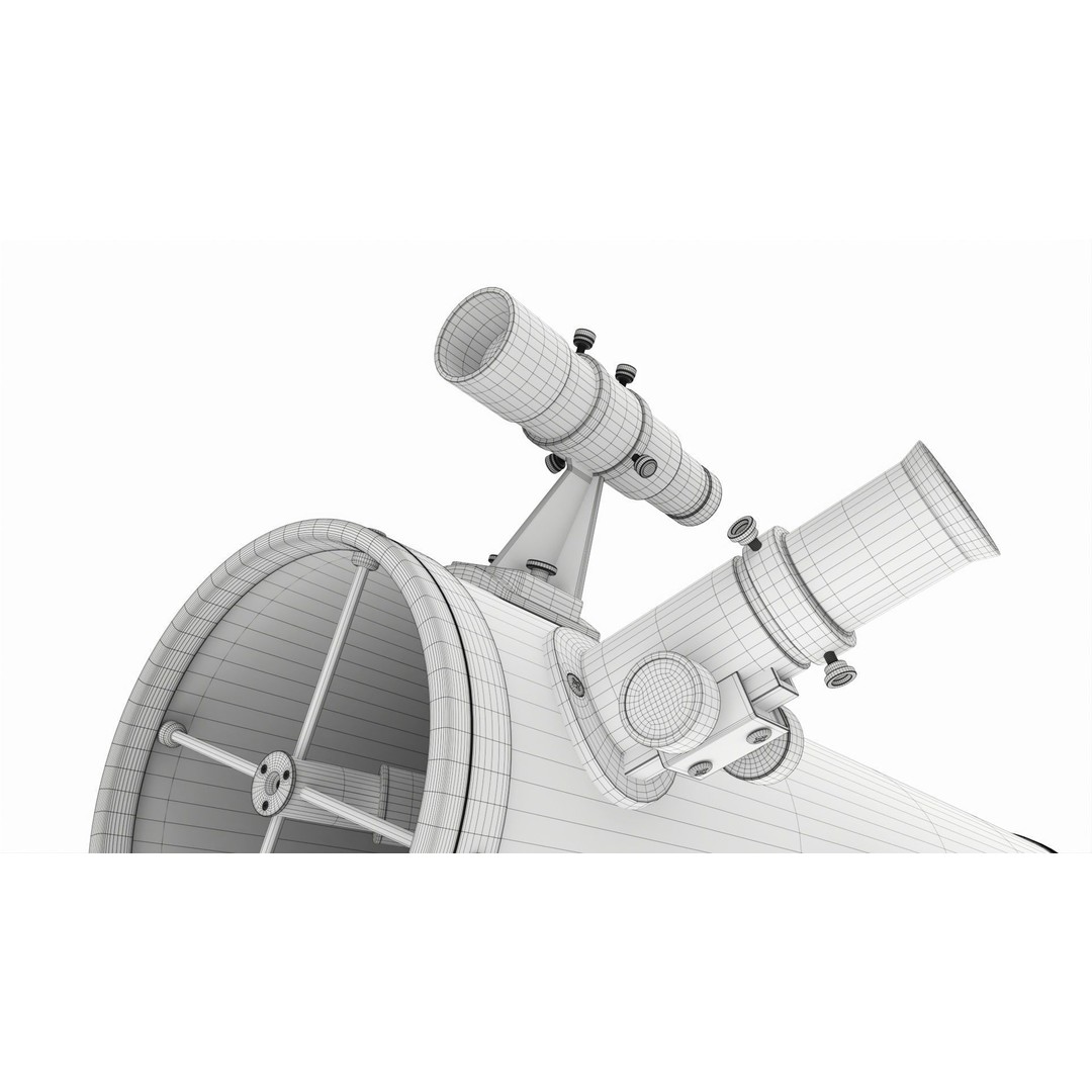 Newtonian Reflector Telescope 3D Model – PBR Game-Ready Asset, FBX, OBJ - View 11