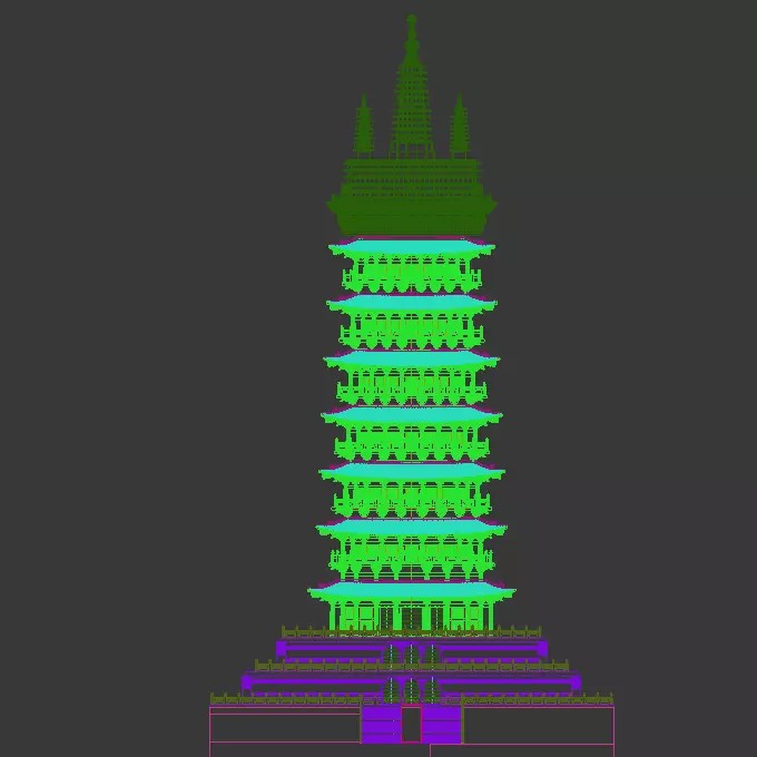Ancient Chinese Buildings 3D Model – Traditional Architectural Structures, FBX - View 12