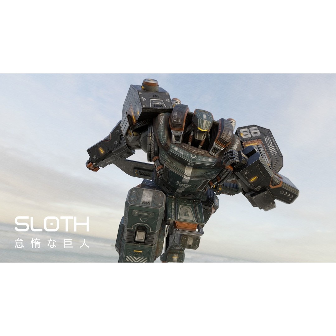 Sloth Mech 3D Model – Low Poly Rigged Character with Greatsword, FBX - View 31