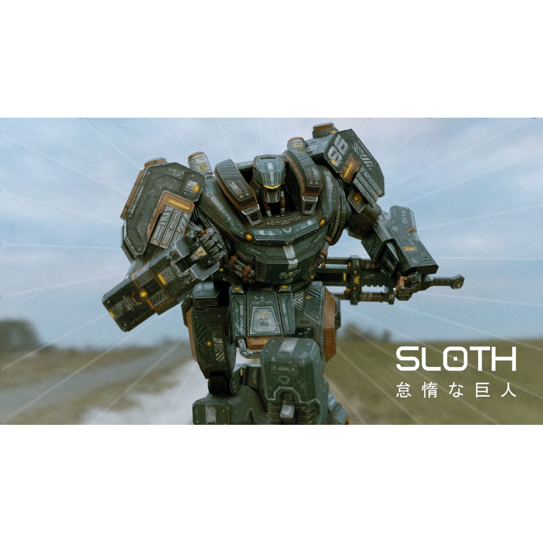 Sloth Mech 3D Model – Low Poly Rigged Character with Greatsword, FBX - View 5
