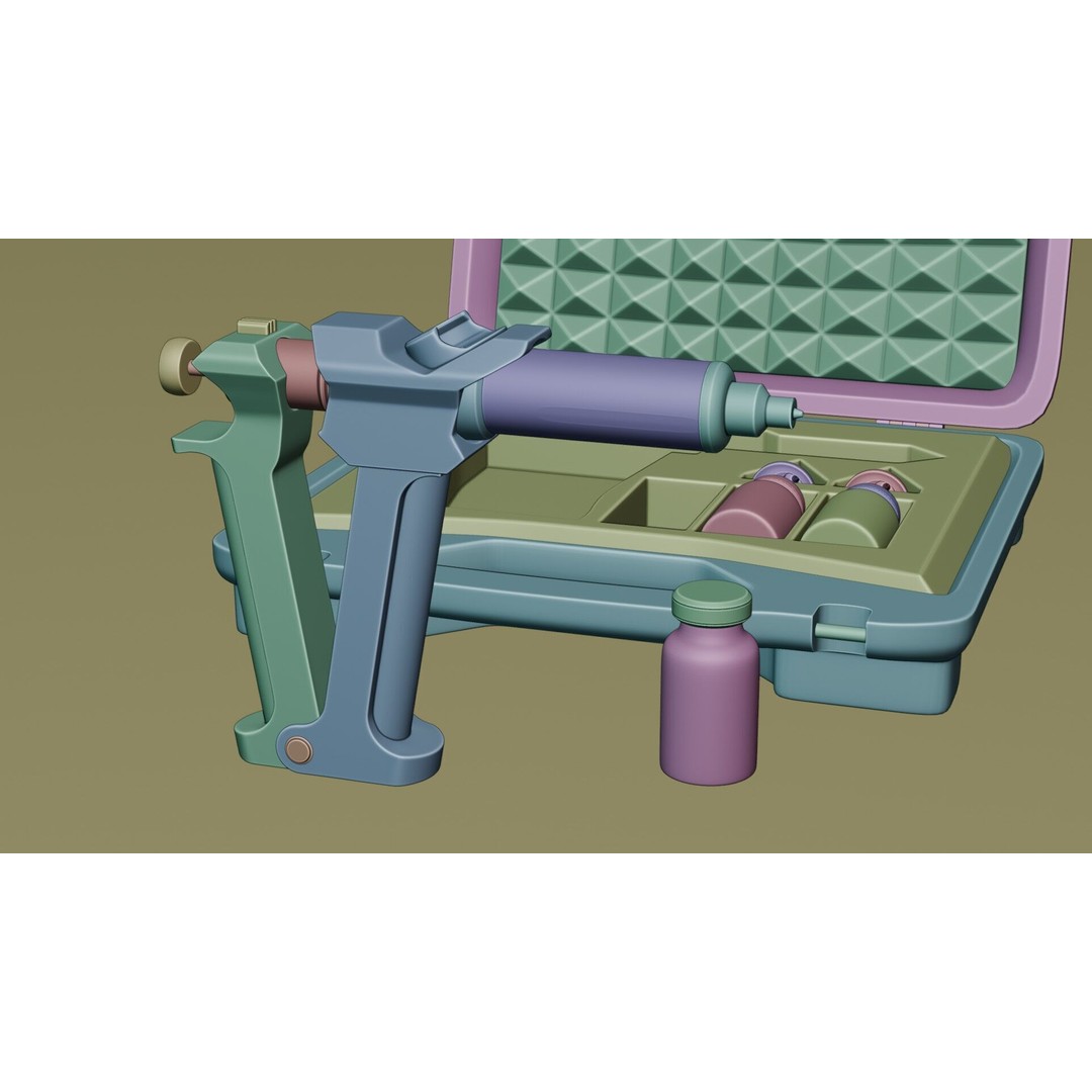 Serum Injection Kit 3D Model – Low Poly Medical Asset, PBR Textures - View 11