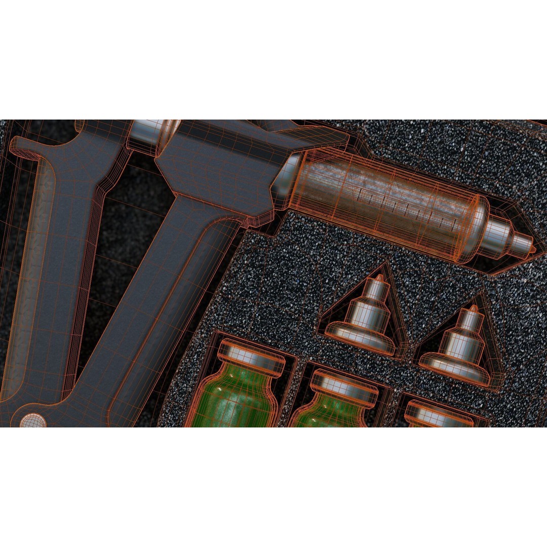 Serum Injection Kit 3D Model – Low Poly Medical Asset, PBR Textures - View 22