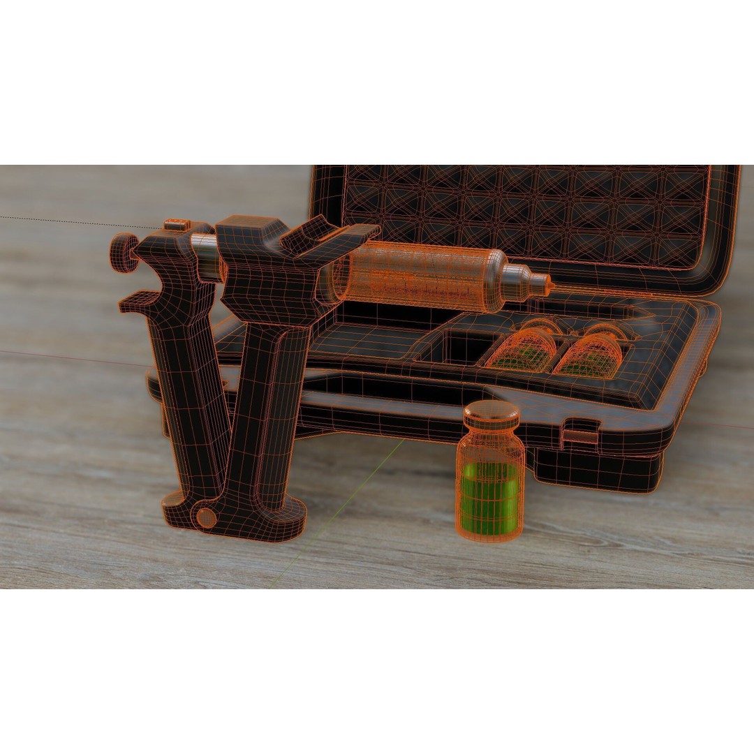 Serum Injection Kit 3D Model – Low Poly Medical Asset, PBR Textures - View 23