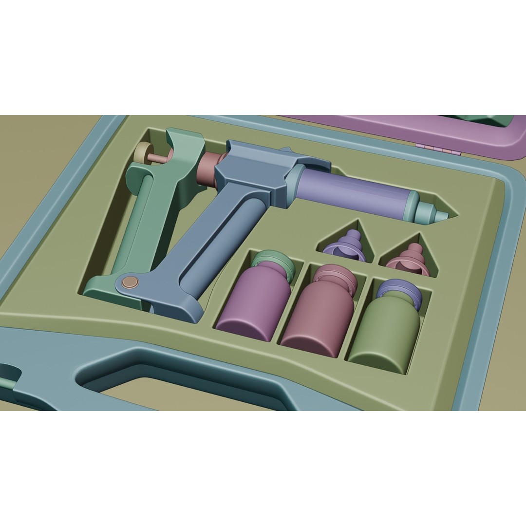Serum Injection Kit 3D Model – Low Poly Medical Asset, PBR Textures - View 9