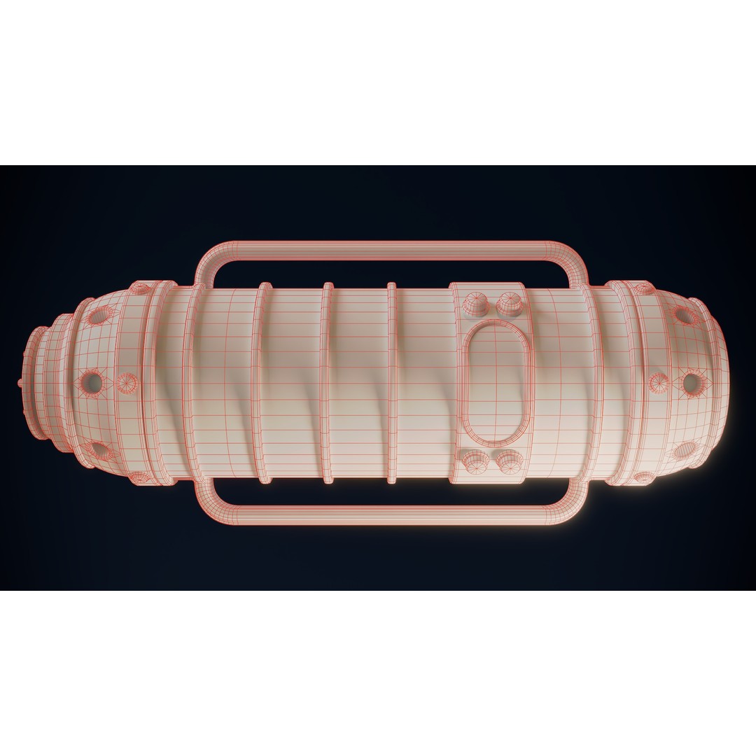 Radioactive Power Capsule 3D Model – Low Poly PBR Game Asset, FBX - View 10