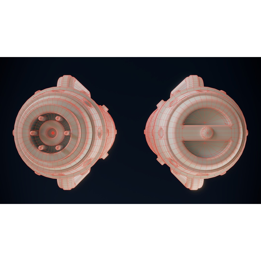 Radioactive Power Capsule 3D Model – Low Poly PBR Game Asset, FBX - View 11