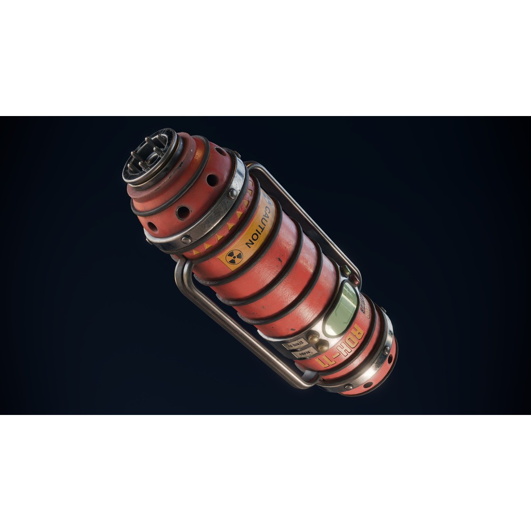 Radioactive Power Capsule 3D Model – Low Poly PBR Game Asset, FBX - View 5