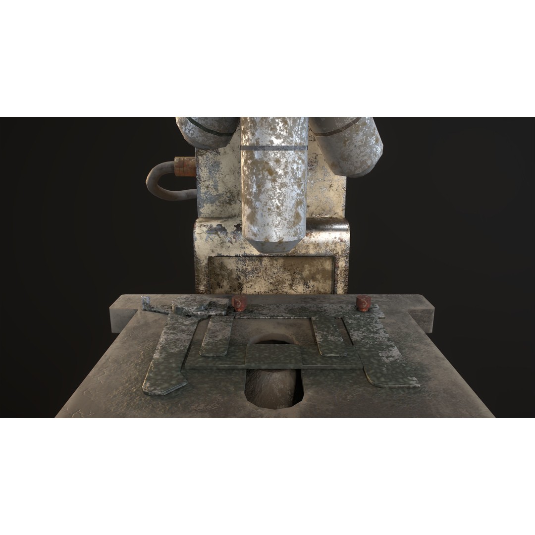 RoschVault Microscope 3D Model – Low Poly Game Ready Asset, FBX