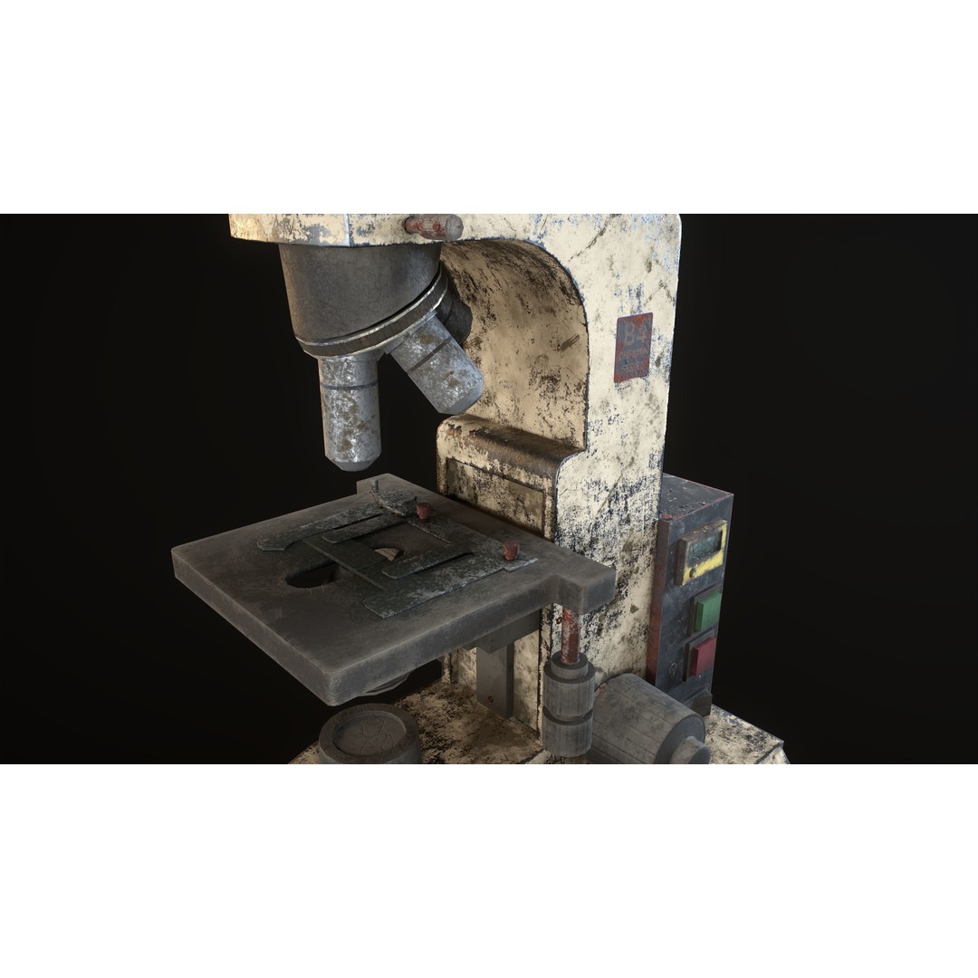RoschVault Microscope 3D Model – Low Poly Game Ready Asset, FBX - View 10