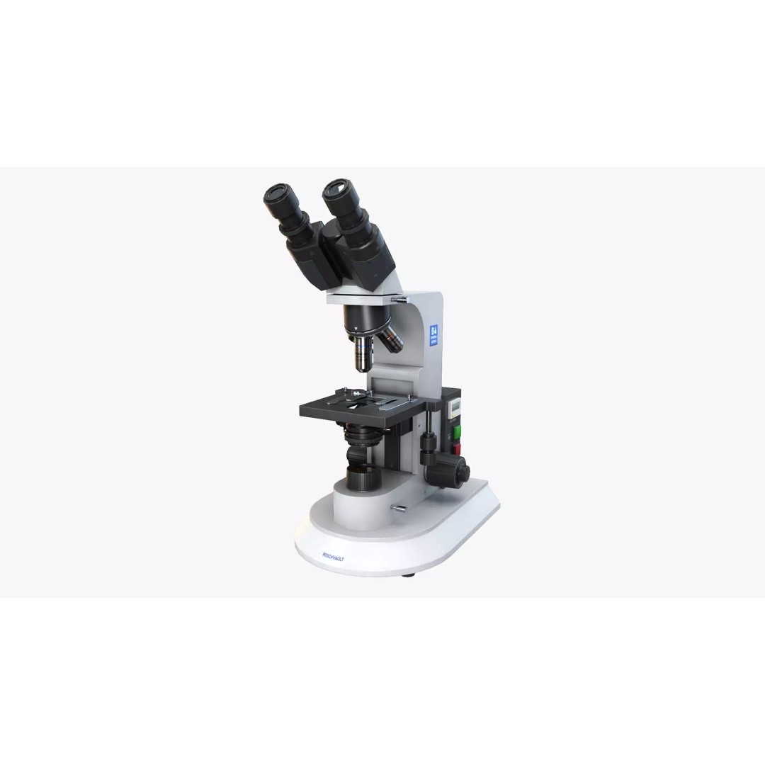 RoschVault Microscope 3D Model – Low Poly Game Ready Asset, FBX - View 2