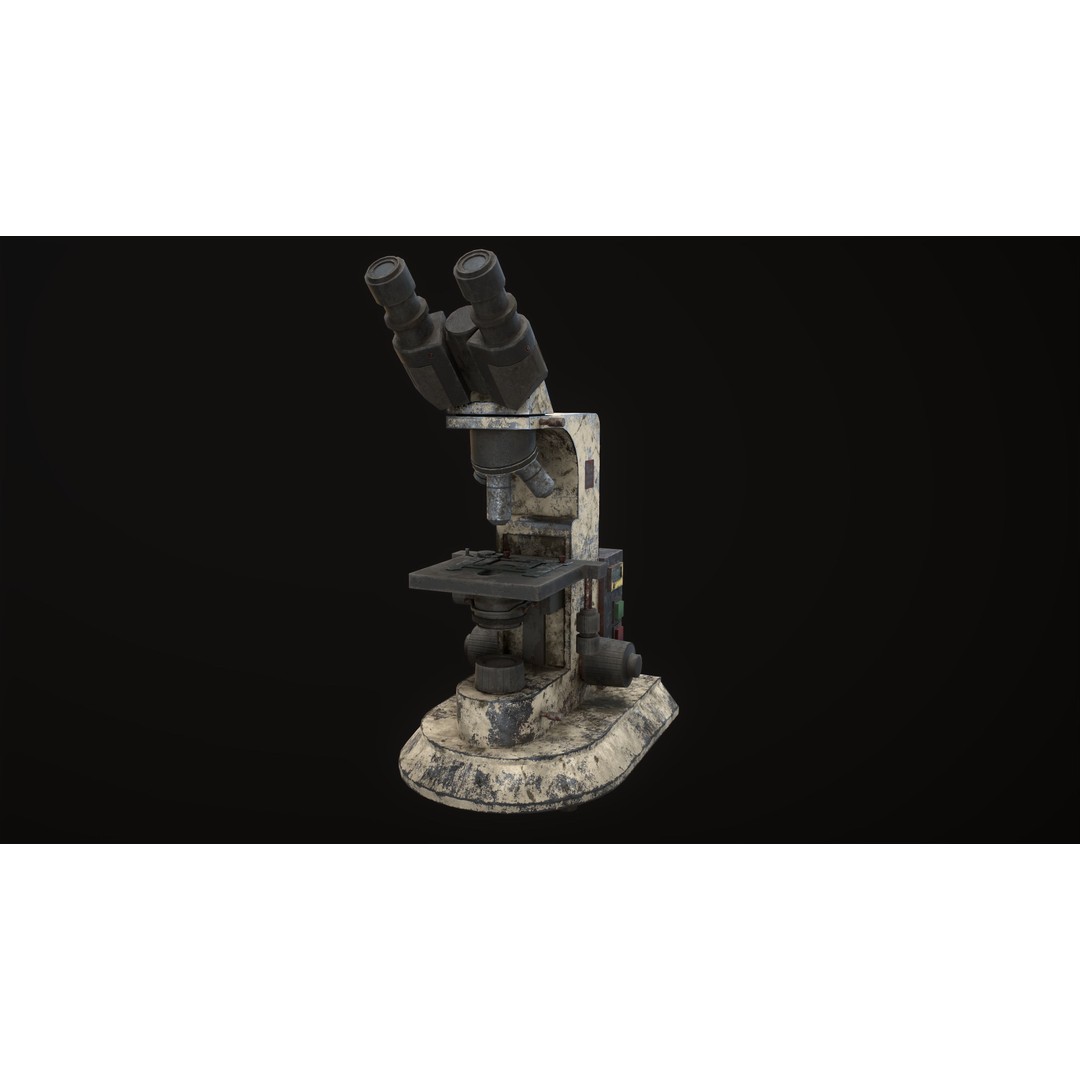RoschVault Microscope 3D Model – Low Poly Game Ready Asset, FBX - View 4